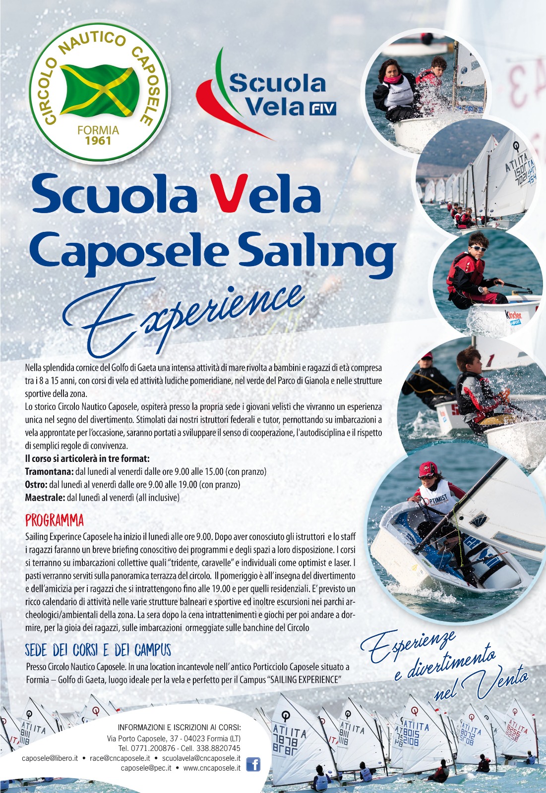 Locandina Scuola Vela Caposele Sailing Experience